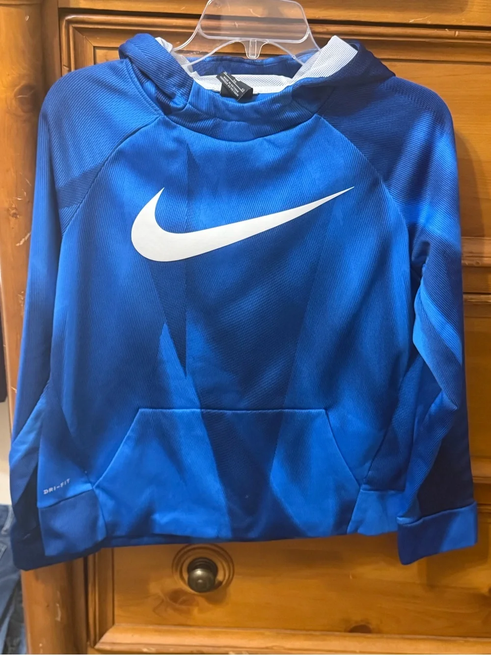 Nike Youth Blue Dri-FIT Pullover Hoodie Sweater